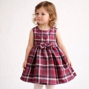 LAURA ASHLEY London Plaid Taffeta Dress